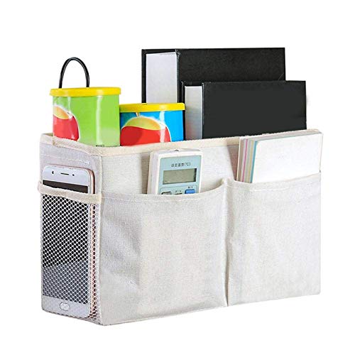 Organizador de cabecera, bolsa de organizador de almacenaje colgante de cabecera para literas y camas de hospital, rieles de la habitación de dormitorio, cuna, carrito de bebé, respaldo de automóvil