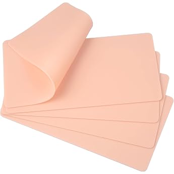 Gospire Pack of 5 Blank Tattoo Practice Skin 2 mm Thick Silicone Double-Sided Eyebrow Professional Practice Skin Eyebrow Tattoo Practice for Beginners and Experienced Tattoo Artists