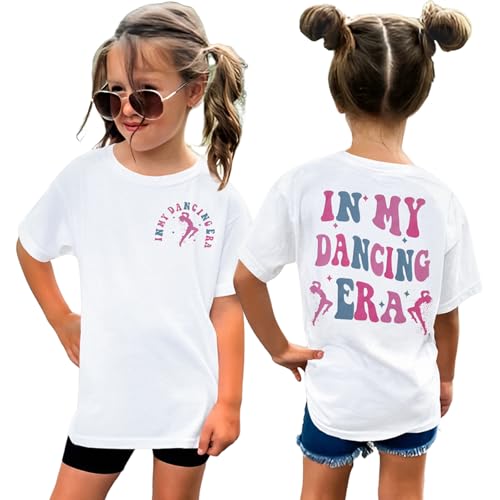 Image of GLIGLITTR in My Dancing Era Shirt for Girls Kids Toddler Dancer Graphic T-Shirt Funny Dance Lover Short Sleeve Summer Tees