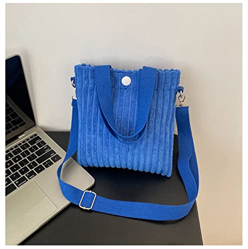 Image of Corduroy Crossbody Bag Mini Tote Purse for Women Casual Ribbed Shoulder Messenger Bag Hobo Small Satchel Handbag