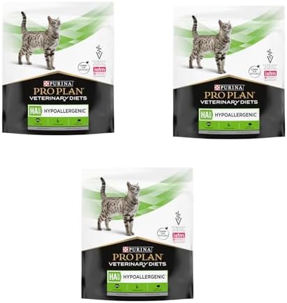 PURINA Pro Plan Veterinary Diets HA Hipoalergénica | Pack de 3 | 3 x 325 g | Pienso Completo para Gatitos y Gatos Adultos | para Reducir Las intolerancias nutricionales
