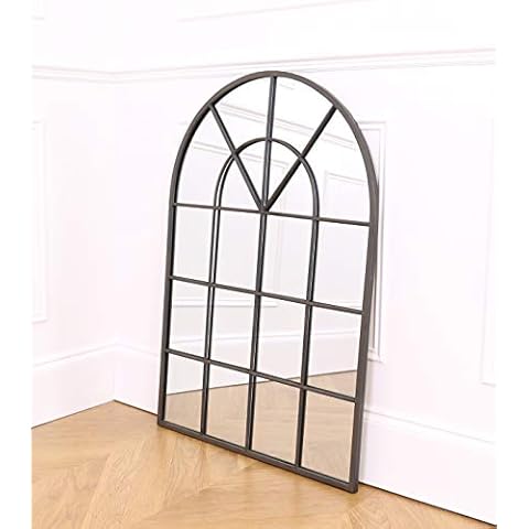 Select Mirrors Stamford Metal Window Wall Mirror 60 x 90cm (Rustic Metal) Cover