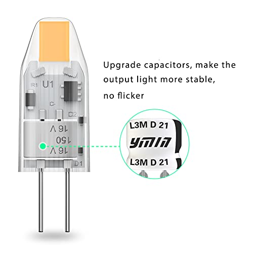 Yuiip No Flicker Led G4 Bulb Bi-Pin Base 2700K Warm White Light Bulb, Dustproof 12V 10W Halogen Replacement (2Rd Generation Shockproof Ac/Dc Lamp) For Landscape Rv 10 Pack #TOP4