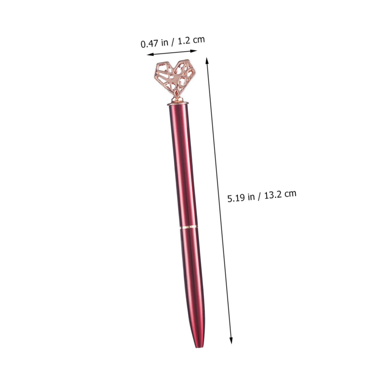 Lurrose Lot De 4 Stylos À Bille Ergonomiques En Métal Décorés De Cœurs Pour Lécole 6 Pièces X 4