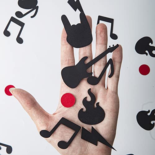 Rock N' Roll Confetti Party Decorations, Rock N' Roll Birthday Party Decorations, Wedding Party Decor, Table Decor, Garland 1950'S Rock And Roll Party Supplies, Music Birthday Decorations(175 Pcs)