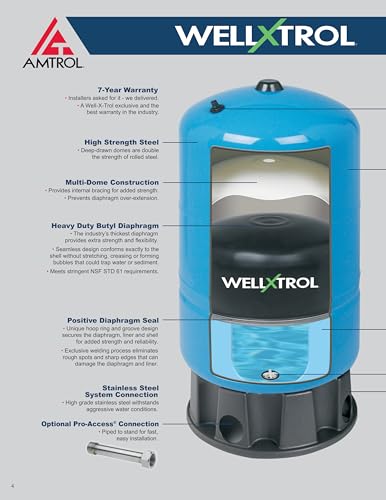 Amtrol WX205 Well-X-Trol 34 Gallon Water System Pressure Tank thumb #4