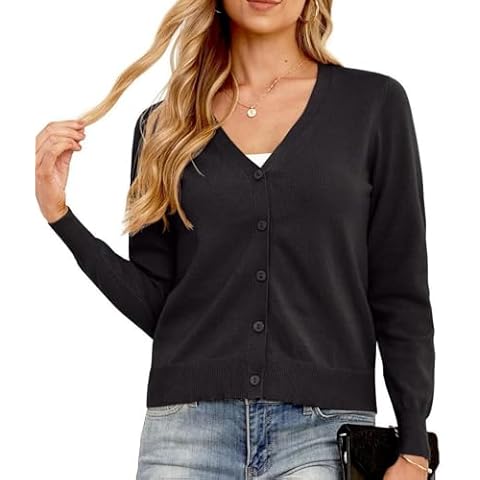 GRECERELLE Lightweight V Neck Cardigan for Women Cover