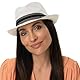 Lipodo Montreal Trilby Strohhut - Unifarbener Hut aus 100% Stroh - Eleganter Sommerhut mit Luftdurchlässigkeit - Für Damen und Herren - Frühjahr/Sommer schwarz XL (60-61 cm)