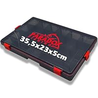 Paradox Fishing wasserdichte Köderboxen I Box L 35,5x23x5cm I Angelbox Köderbox Angeln Angelkoffer groß Tackle Box Angeln Angelkasten - für Angelzubehör