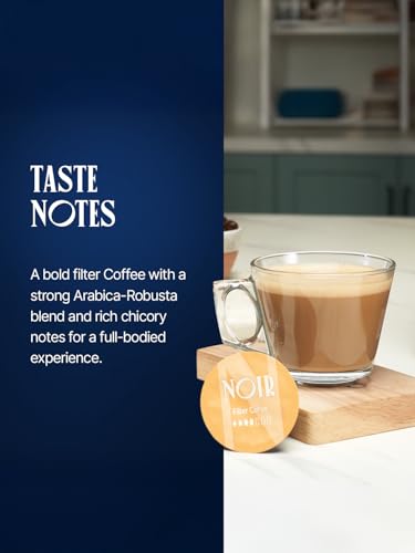 Image of Noir's Filter Coffee Bundle of 50 Pods | Arabica-Robusta Blend with Rich Chicory Notes | Full-Bodied Flavor | Dolce Gusto Compatible Pods | Pack of 5 Boxes