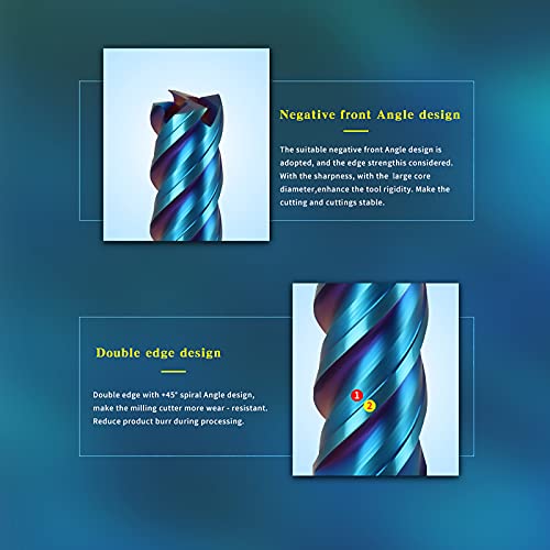 Image of HRC65 High Hard Carbide End Mills Set 4 Flutes Tungsten Steel Square Nose Milling Cutter for Steel 6pcs 1mm 2mm 3mm 4mm 5mm 6mm