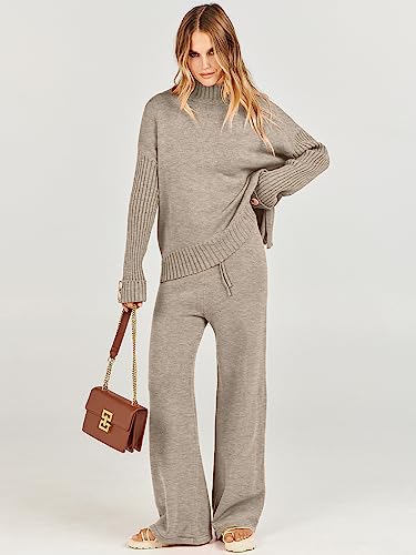 ANRABESS Women's 2 Piece Outfit Sweater Lounge Sets Long Sleeve Knit Pullover Wide Leg Pant Tracksuit Loungewear 2025 Fashion3