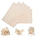 6 Pack Balsa Wood Sheets, Basswood Thin Wood Sheets Hobby Wood MDF DIY Wood Board for House Aircraft Ship Boat DIY Wooden Plate Model, for Arts and Crafts, School Projects 300x200x1.5mm
