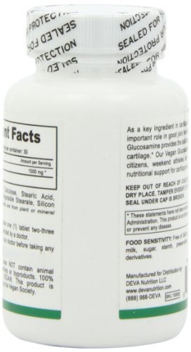 Deva Vegan Vitamins Glucosamine Tablets, 90-Count Bottle #TOP3