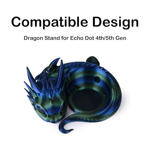 Soporte Echo Dot 5ª Generación Dragon Negro Altavoz Inteligente 3D 2