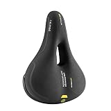 ★ Comprometido a desarrollar el asiento de bicicleta perfecto. Estructura metálica de acero al carbono, cuero artificial de PU con sillín de bicicleta extra acolchado