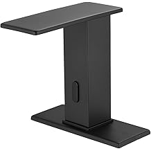 GGStudy Automatic Sensor Matte Black Touchless Bathroom Sink Faucet Black Vanity Waterfall Bathroom Water Tap with Control Box and Temperature Mixer