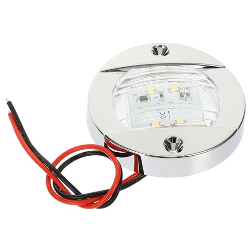 Milisten Lámpara LED para Barco 12v Luz Blanca Señal Navegación Lateral para Yates Camiones y Vehículos Recreativos Cubierta Marine Segura