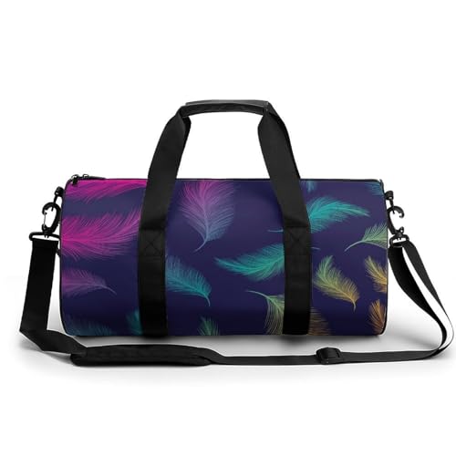 Duffel bag bleu pourpre sac de sport gym et voyage 45x23x23cm
