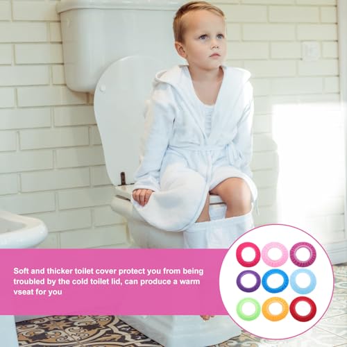 Fundas elásticas para asiento de inodoro que mejoran el confort térmico en el baño familiar 5