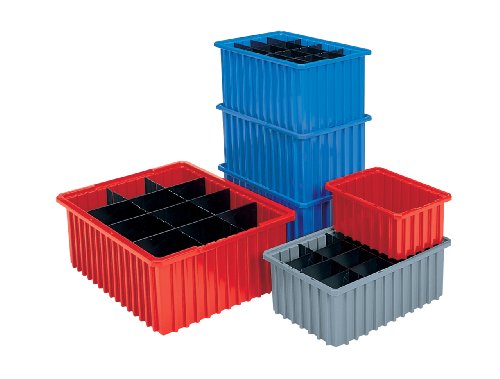 Akro-Mils 33164 Akro-Grid Plastic Slotted Dividable Modu Box Stackable Grid Storage Tote Container, (16-1/2-Inch L x 10-7/8-Inch W x 4-Inch H), (12 Pack), Red by Akro-Mils - Image 2