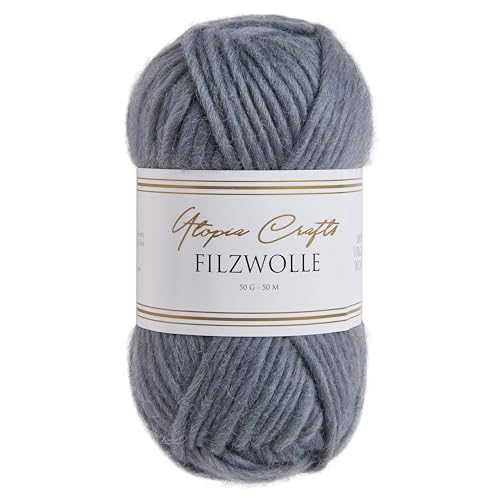 Utopia Crafts 100% lana vergine 50 g (grigio chiaro)