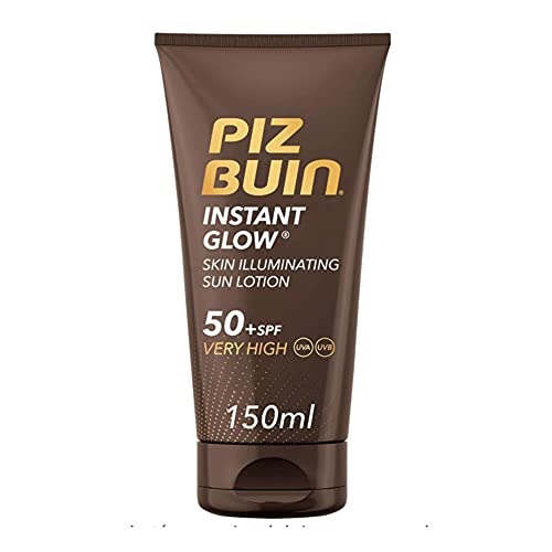 Piz Buin, Instant Glow Protector Solar en Loción SPF 50+, Protección Muy Alta, 150 ml Cover