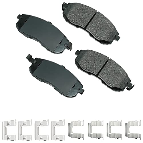 Akebono Brake Pads, ProACT, Front, compatible with Infiniti/Nissan 2001-18, Set of 4