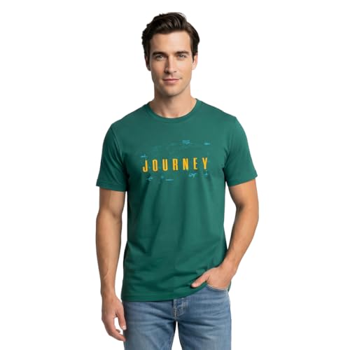 Image of Nobero Men's Regular Graphic Printed T-Shirt for Men | Soft Cotton | Classic Fit | Printed Casual Tshirt for Men