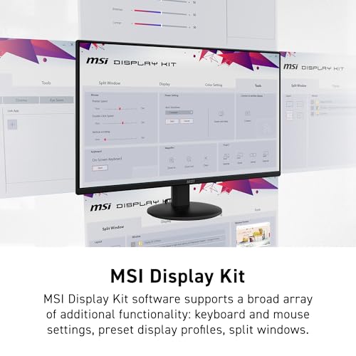 msi PRO MP272LE 27-inch IPS 1920 x 1080 (FHD) Computer Office Monitor, 100Hz, Adaptive Sync, HDMI, DisplayPort, Tilt, 4-Side Slim Bezel 1ms, Black by msi - Image 9