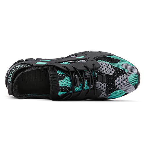 Zapatillas de deporte para mujer negras y transpirables para calzado de verano 7