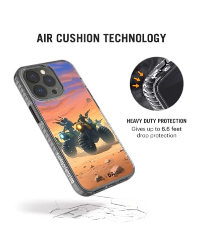 Image of DailyObjects Nexus Combat Stride 2.0 Magnetic Case Cover Compatible with iPhone 14 Pro Max | Wireless Charging Slim Back Cover | 2 Layer Edge Protection & Shockproof