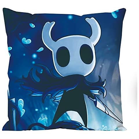 Dmspace Hollow Knight Stuffed Pillow Cute Cartoon Pattern Throw Pillow Game Themed 3D Printed Soft Dolls Cuddle Cushion Cover