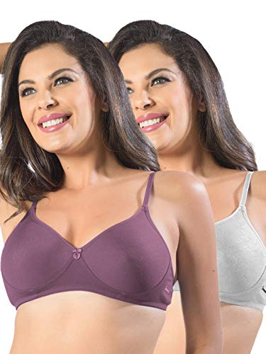 Image of SONARI Womens Non Padded Cotton Bra | Wire Free, Medium Coverage, Seamless Cups, Comfortable Polyester Cotton Blend Fabric | Adjustable Straps, Ideal for Everyday Wear - Smile