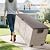 VINGLI 75 Gallon Outdoor Storage Box, Lockable Plastic Storage Containers with Lid, Patio Deck Box Furniture for Garden, Pool, Balcony, Yard (Coffee)