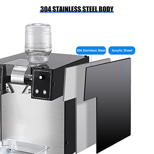 SIERINO Elektrischer Eisrasierer Schneekegelmaschine - HBS90 Automatische Schneeflocke Eismaschine Eiszerkleinerer für… – Bild 6