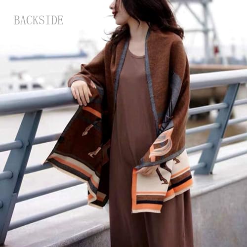 EXTREE Scarfs for Women Pashmina Silky Shawl Wrap for Evening Dressing Blanket Open Front Poncho Cape