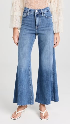 FRAME Women's Le Palazzo Crop Raw Fray Jeans2