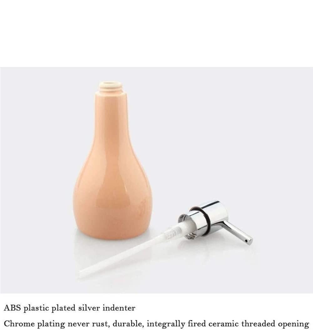 Dozownik Mydła Dozownik Mydła W Prostym Stylu O Pojemności 450 Ml, Wielokrotnego Napełniania, Ceramiczna Butelka Na Balsam Do Płynów Organicznych Dozownik Balsamu Do Mydła(Grün)
