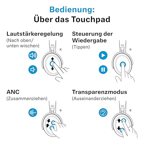 Sennheiser MOMENTUM 4 Wireless Noise Cancelling Headphones – Bluetooth Kopfhörer Headset für kristallklare Anrufe mit adaptiver Geräuschunterdrückung, Over-Ear, 60 h Akku, faltbar, Schwarz/Kupfer