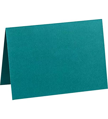 Image of LUXPaper A7 Folded Cards | 5 1 /8 inch x 7 inch | Teal | 100lb. Cover | 50 Qty