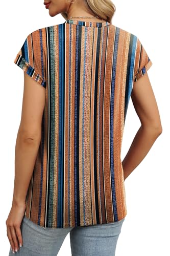 Image of Alaroo Womens Summer Tops Short Sleeve Shirts Crew Neck Cute Trendy Tunic Blouses (S-3XL)