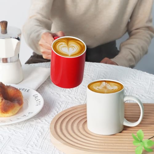 Taza de cerámica blanca 11 oz con asa miniatura 6