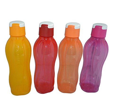 Tupperware TP-760-T750 Aquasafe Sports Water Bottle (Flip Top 750ml, 4 Pcs)