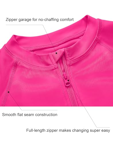 Image of Toddler Boys Swim Shirts Rash Guard Long Sleeve UPF 50+ Sun Protection