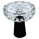 AGSDGAWD Hookah Bowl Diamond-Shaped Glass Shisha Bowl High-Temperature Resistant Compatible with Heat Management Systems Elevate Your Shisha Experience (Color : Black)
