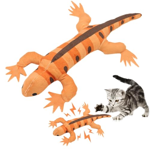 Chaies Giocattolo di gatto lucertola, Giocattoli per gatti per gatti,Giocattolo di esercizio carino a forma di lucertola per gatti con carta sgualcita | Giocattoli da masticare per gatti, Forniture