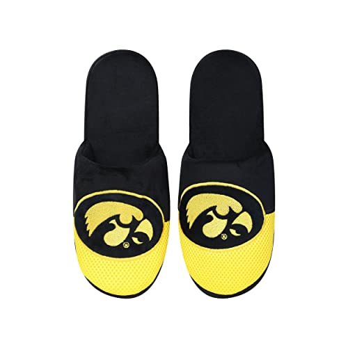 Image of FOCO Oklahoma Sooners NCAA Mens Team Logo Staycation Slippers