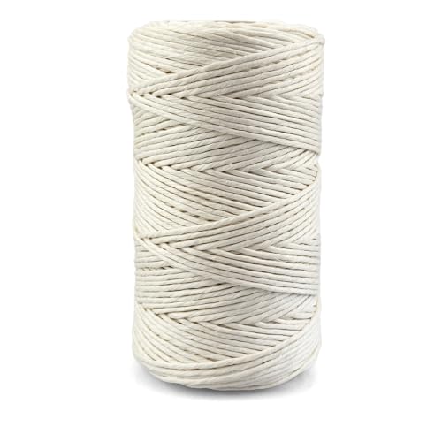 Netuno 1x Ficelle de Lin Blanche 100m Ficelle pour macramé Loisirs créatifs