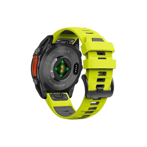 26mm 22mm �V���R���r���v�o���h Garmin Fenix 8 47mm 51mm E 7 7X/Epix Pro/6 6X 5X Plus/Enduro 3�u���X���b�g(�O���[���u���b�N�AQu ic kFit 22mm)